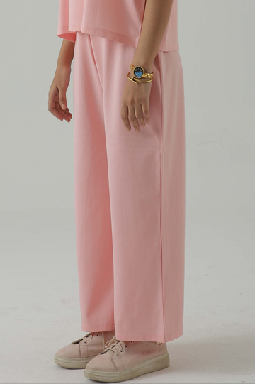 BLUSH LUXE LOUNGE WIDE LEG TROUSERS