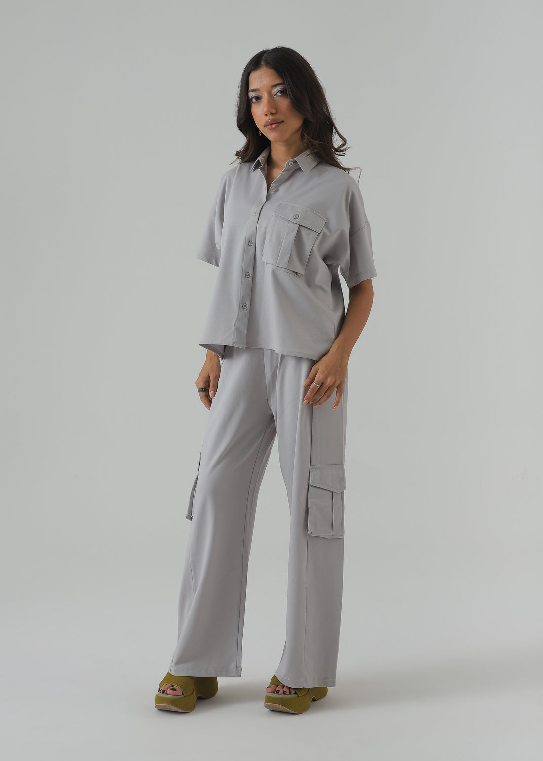 SLATE GREY UTILITY CO ORD SET