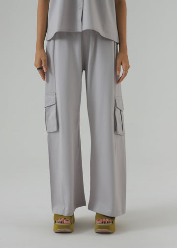 SLATE GREY CARGO TROUSERS