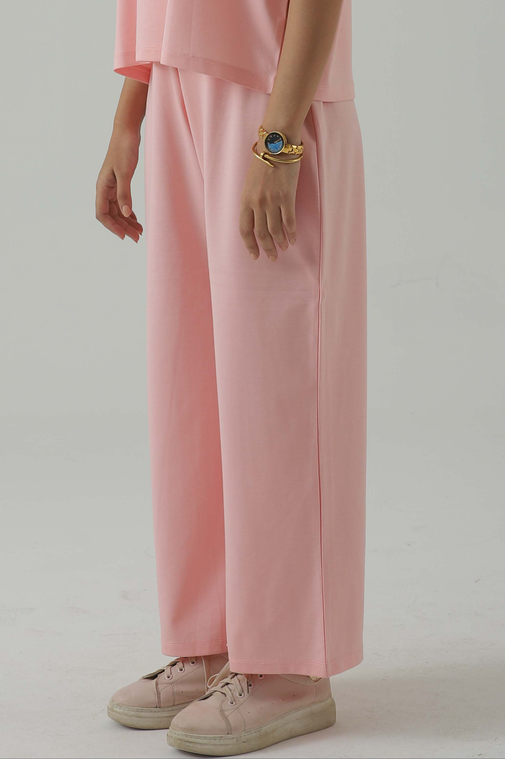 BLUSH LUXE LOUNGE WIDE LEG TROUSERS