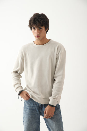 Ash Drift Waffle Top | RELAX FIT