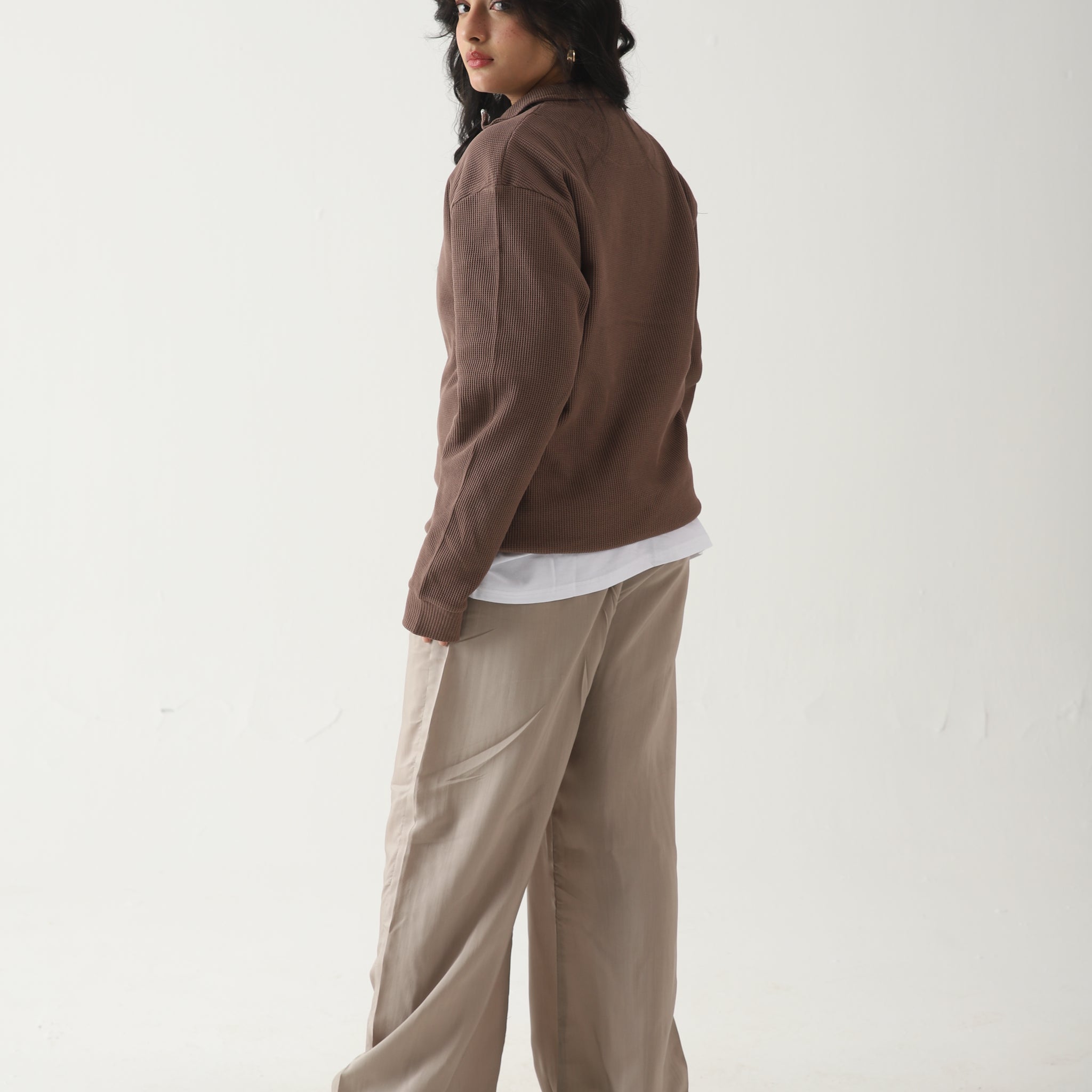 Earthbound Half-Zip Waffle Top
