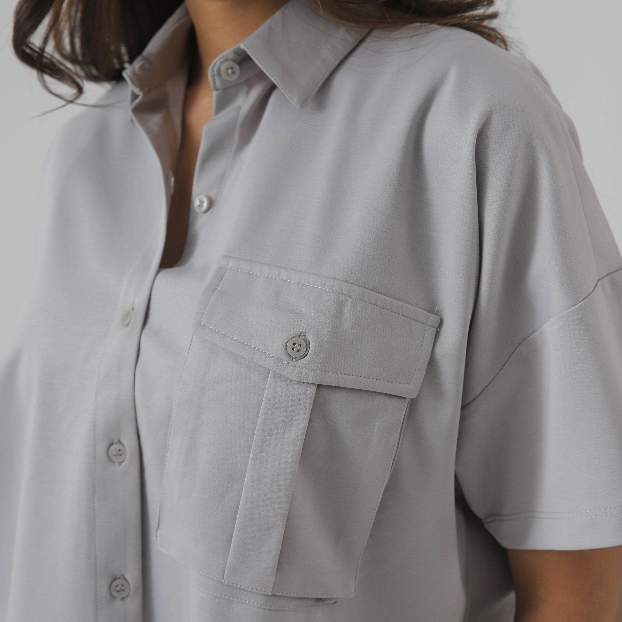 SLATE GREY UTILITY SHIRT