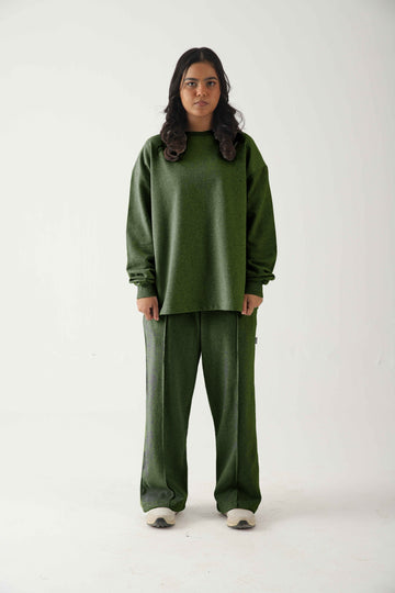 Green Essential Co-Ord Set | BOXY FIT