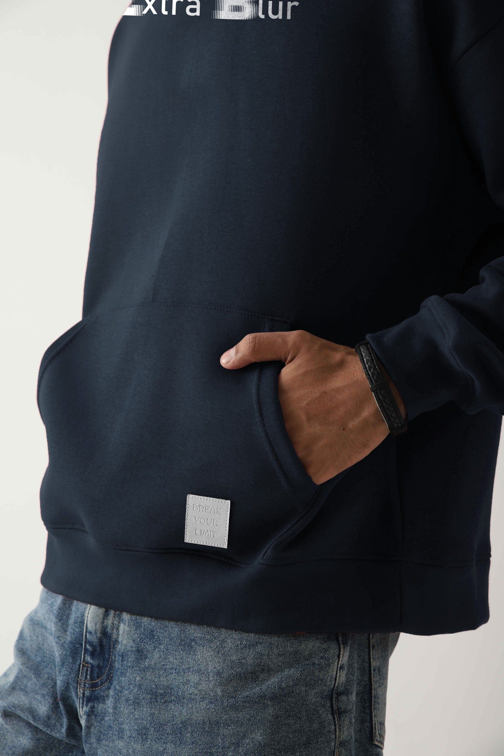 Zattitude Extra Blur Handscape Oversized Hoodie