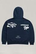 Zattitude Extra Blur Handscape Oversized Hoodie
