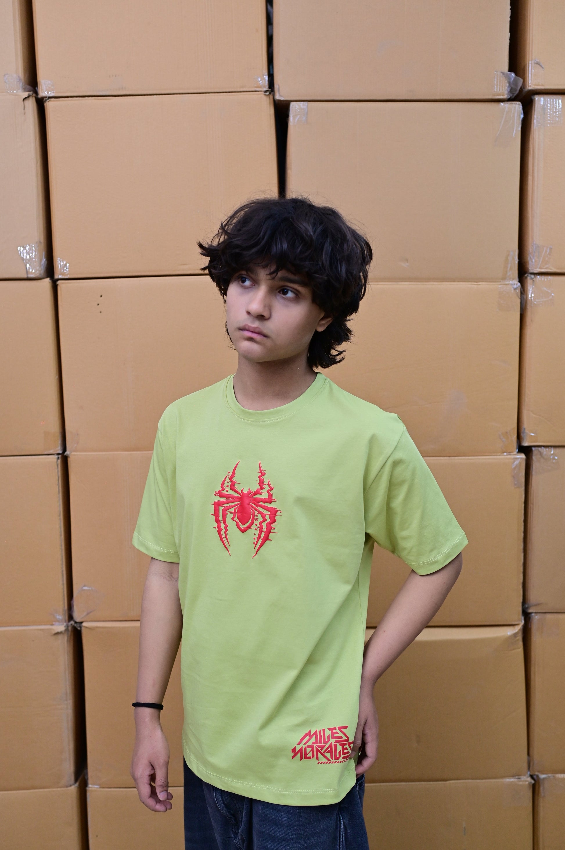 Zattitude mens drop shoulder tees Spidey Glitch | Drop-Shoulder Tee