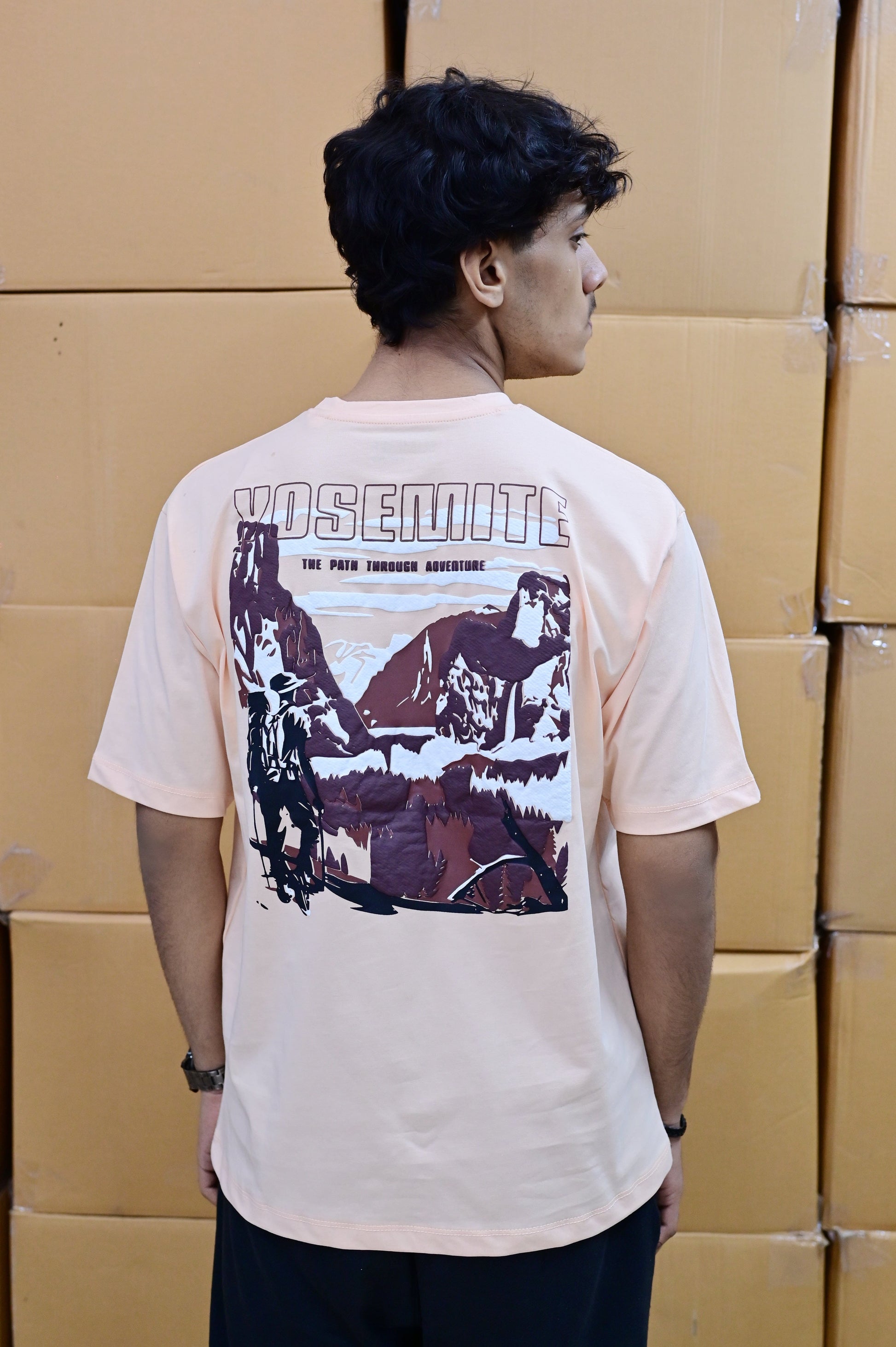 Zattitude mens drop shoulder tees The Yosemite Trail | Drop-Shoulder Tee