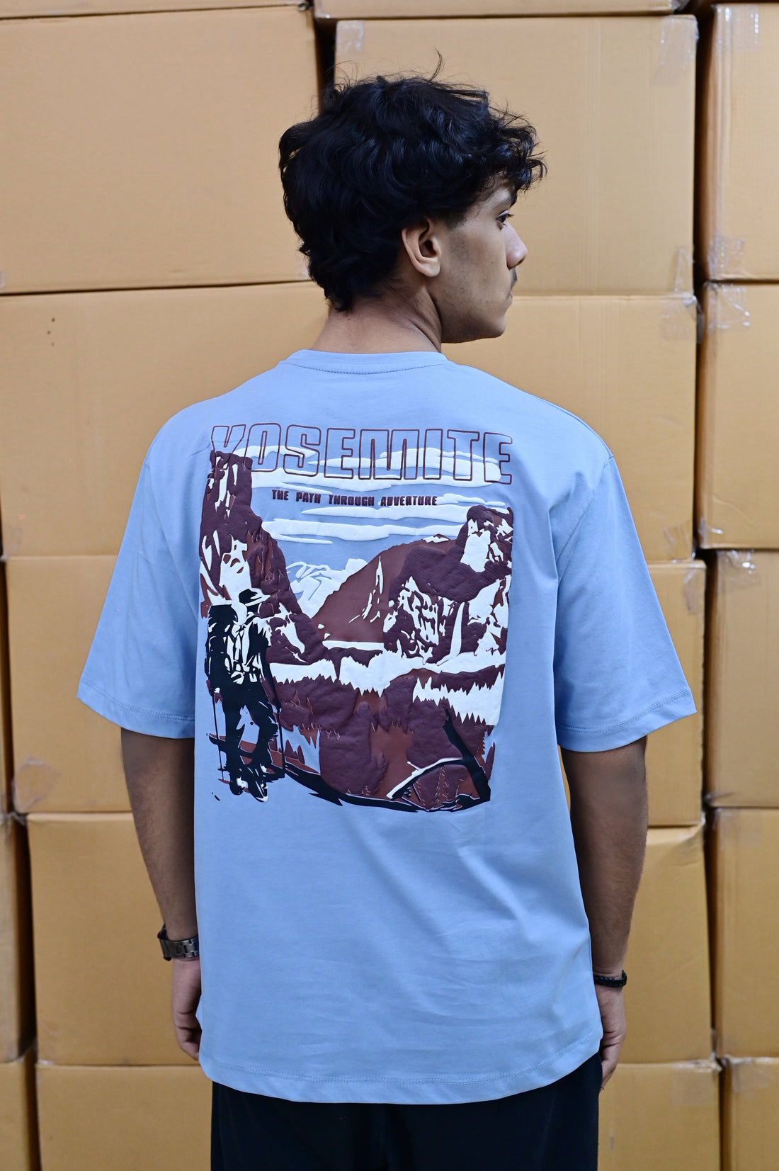 Zattitude mens drop shoulder tees The Yosemite Trail | Drop-Shoulder Tee