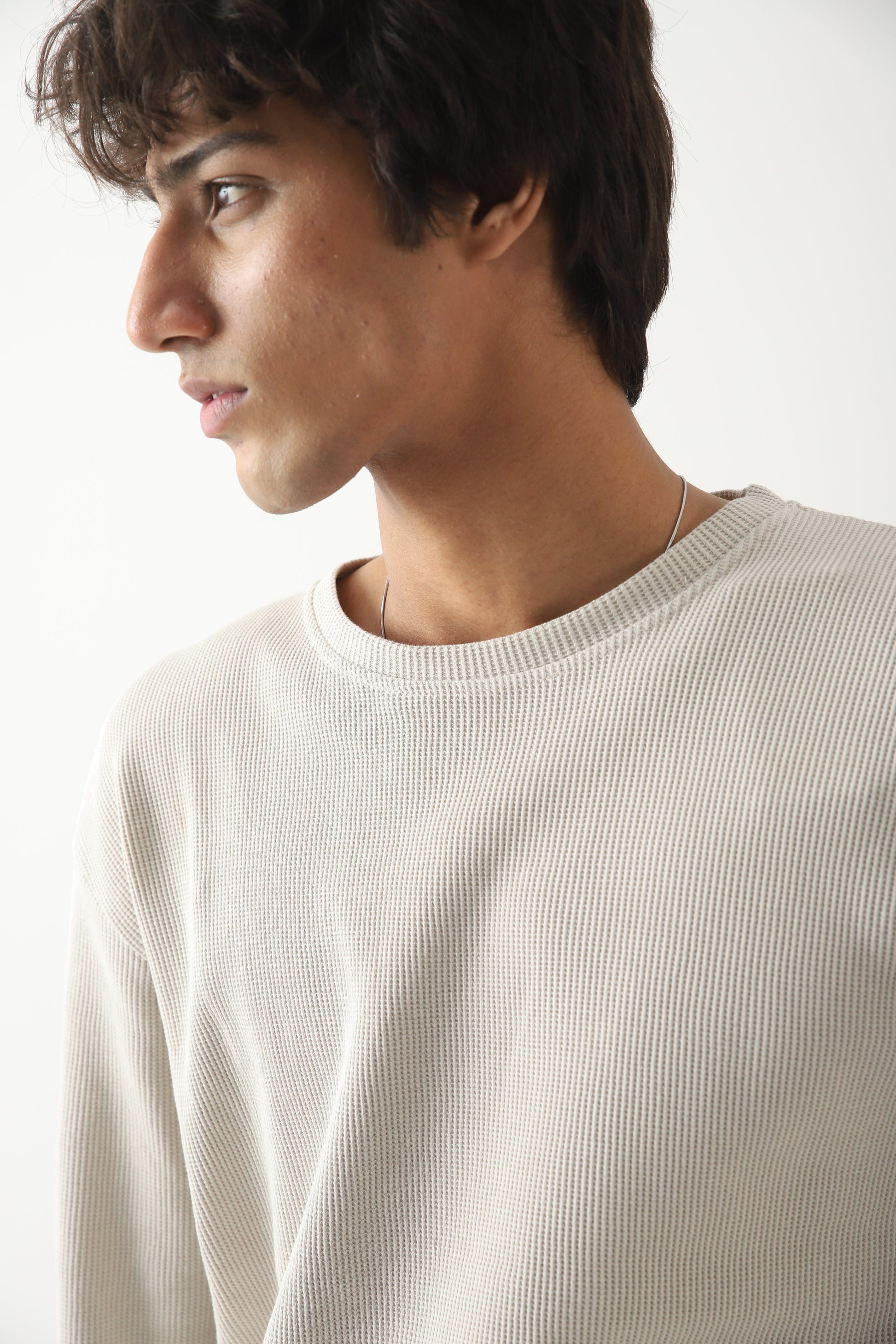 Zattitudeclothing Ash Drift Waffle Top | RELAX FIT