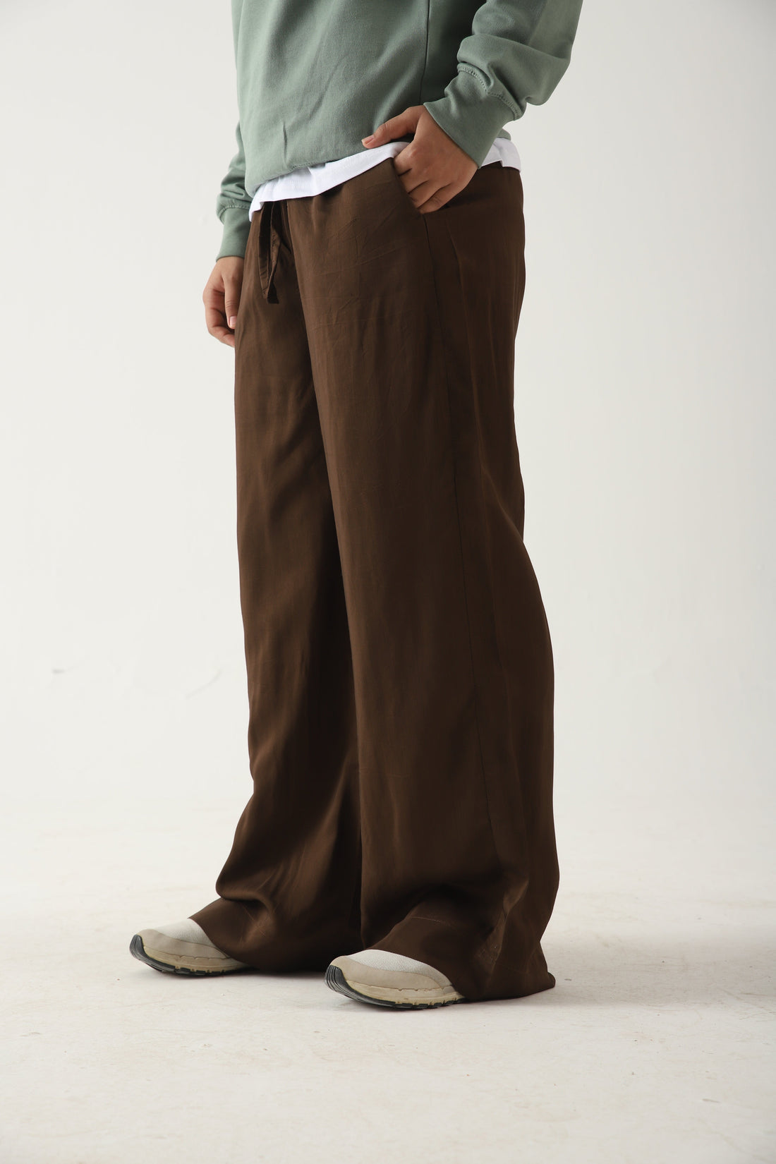 Zattitudeclothing botoms Mocha Drift Pants | WIDE LEG
