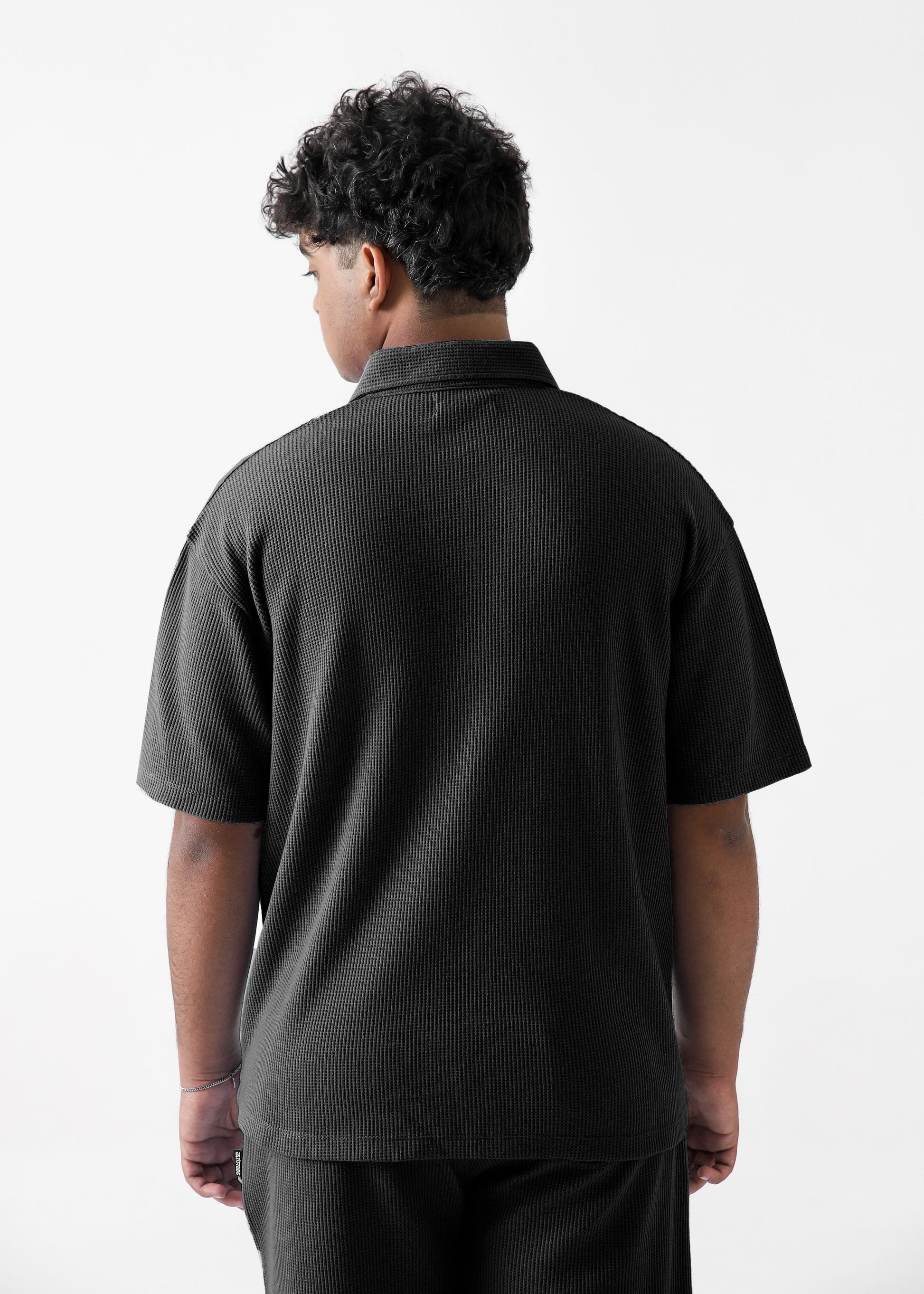 Zattitudeclothing Mens tee TEXTURED RELAX FIT SET | BLACK