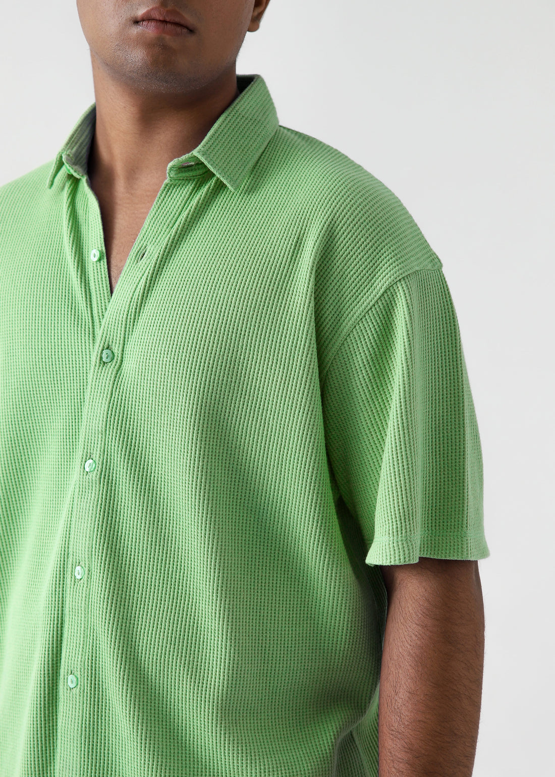 Zattitudeclothing Mens tee TEXTURED RELAX FIT SET | GREEN