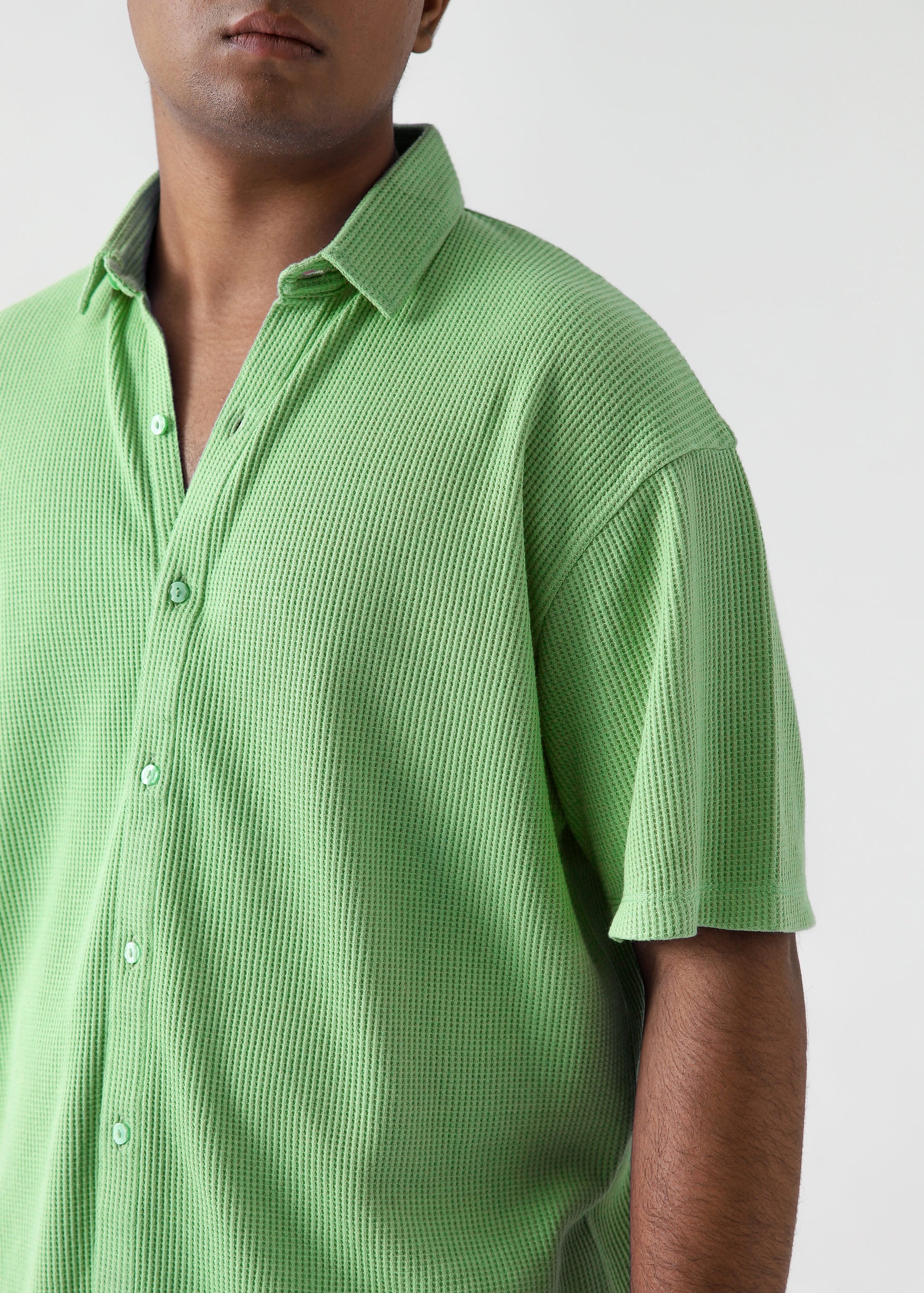 Zattitudeclothing Mens tee TEXTURED RELAX FIT SET | GREEN