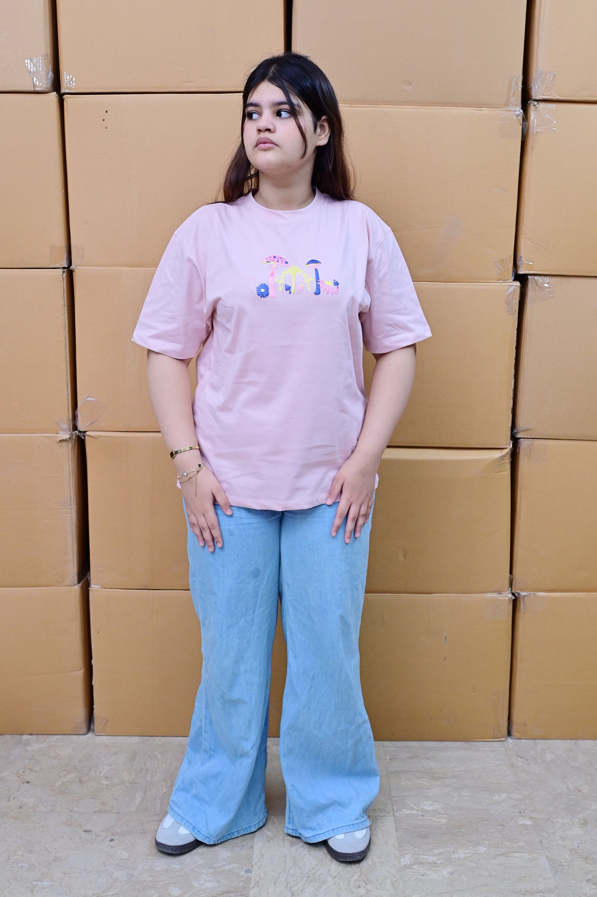 Zattitudeclothing oversize tshirt Retro Mushroom | Drop-Shoulder