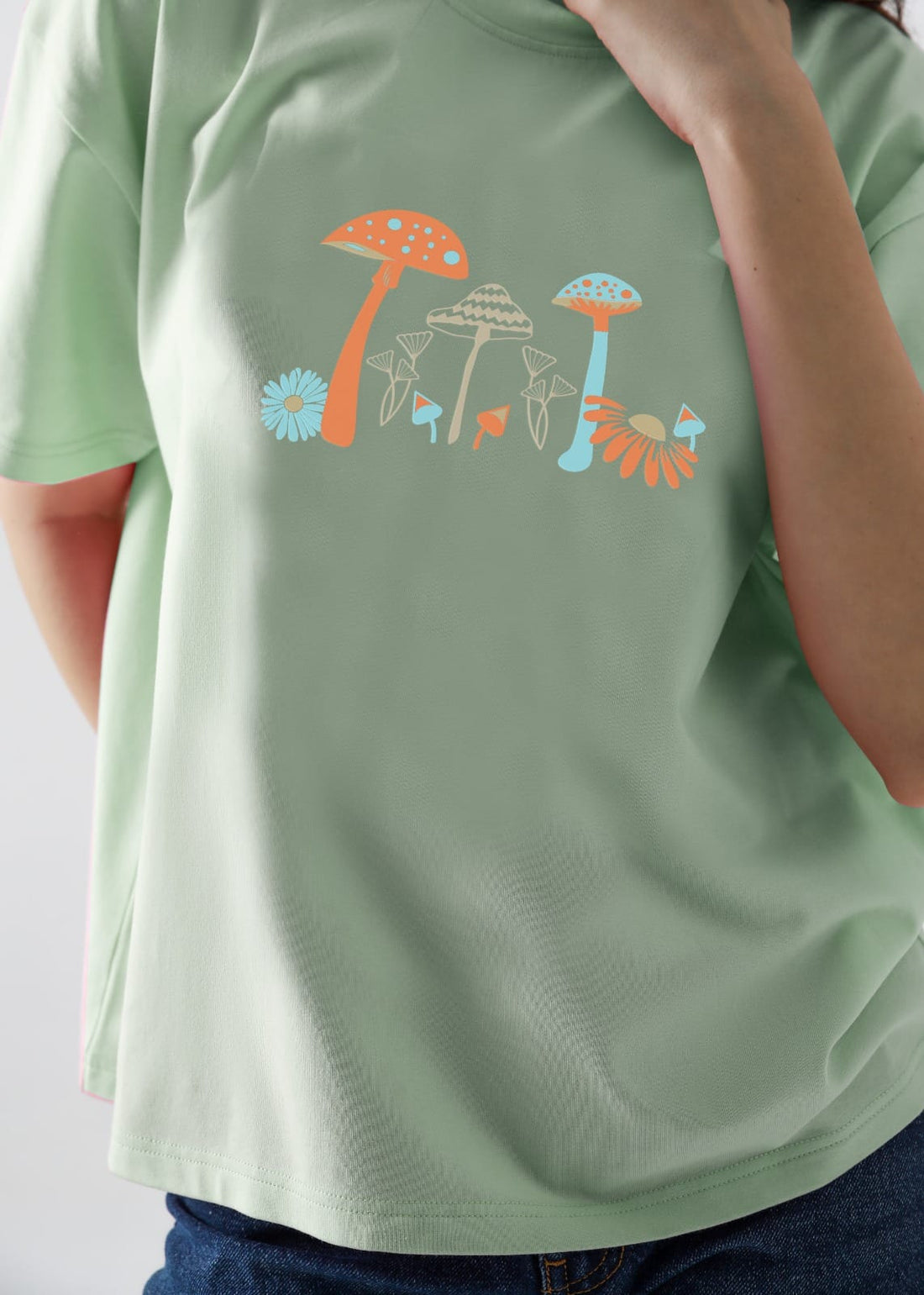 Zattitudeclothing oversize tshirt Retro Mushroom | Drop-Shoulder