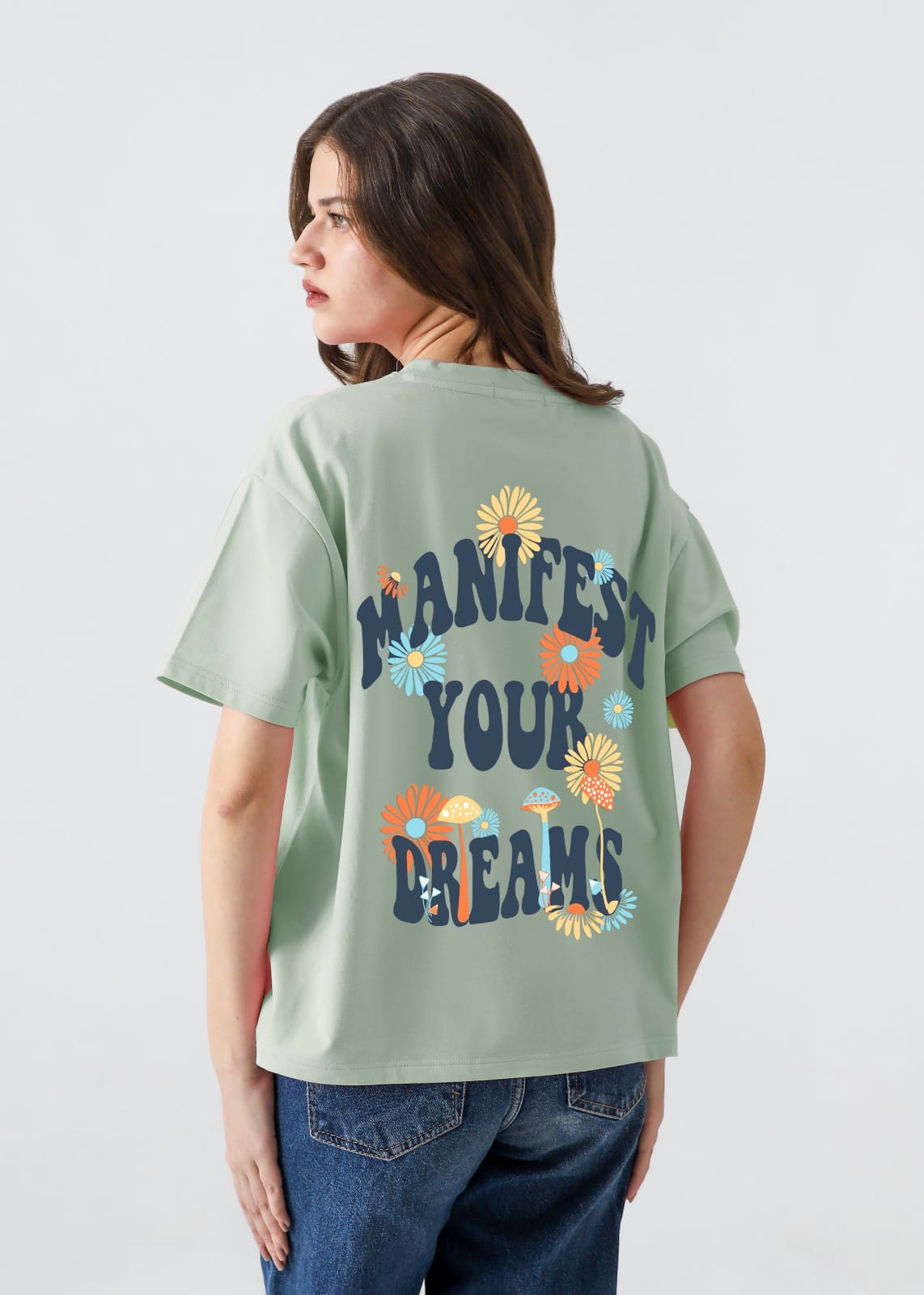 Zattitudeclothing oversize tshirt Retro Mushroom | Drop-Shoulder