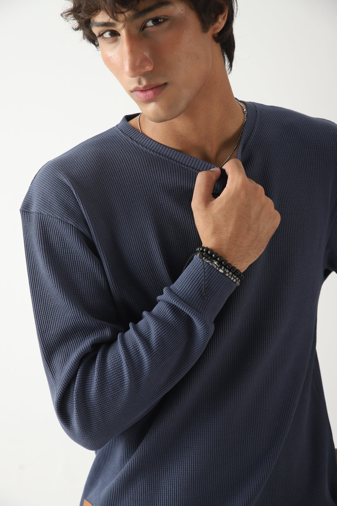 Zattitudeclothing sweatshirt Shadow Tide Waffle Top | RELAX FIT