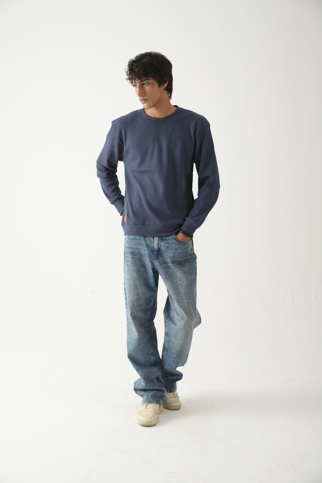 Zattitudeclothing sweatshirt Shadow Tide Waffle Top | RELAX FIT